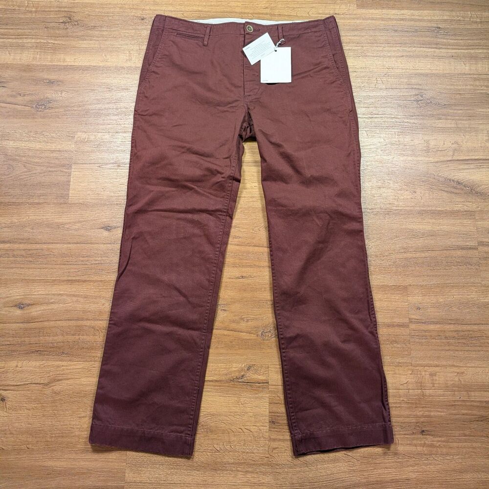Visvim Japan Buckleback High Water Chino Pants Men's 5 Red NR NWT